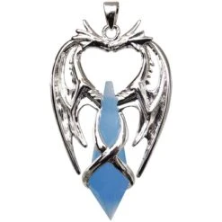 Double Dragon Crystal Keeper Necklace