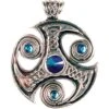 Blue Jeweled Triskelion Necklace -Chic Jewelry Store 090 NLMD05