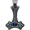 Jeweled Thor’s Hammer Necklace -Chic Jewelry Store 090 NLTH03