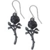 Romance Of The Black Rose Earrings 1 Romance Of The Black Rose Earrings -Chic Jewelry Store AG E421