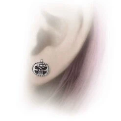 Pumpkin Skull Stud Earrings -Chic Jewelry Store AG E450 2 1