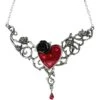 Blood Rose Heart Necklace