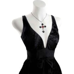 Black Rosifix Necklace 7 Black Rosifix Necklace -Chic Jewelry Store AG P758 3