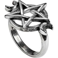 Triple Goddess Pentacle Ring 7 Triple Goddess Pentacle Ring -Chic Jewelry Store AG R234 3