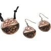 Antiqued Copper Round Celtic Knot Necklace And Earring Set -Chic Jewelry Store AJ 0127