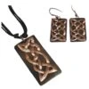 Antiqued Copper Celtic Knot Necklace And Earring Set -Chic Jewelry Store AJ 0132