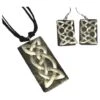 Antiqued Silver Celtic Knot Necklace And Earring Set -Chic Jewelry Store AJ 0134