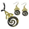 Brass Triquetra Spiral And Jewelry Set -Chic Jewelry Store AJ 0177