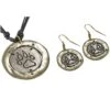 Brass Dog Paw Jewelry Set 2 Brass Dog Paw Jewelry Set -Chic Jewelry Store AJ 0233