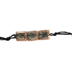 Copper And Silver Fleur De Lis Bracelet
