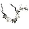 Silver Maple Leaf Jewelry Set -Chic Jewelry Store AJ 0294