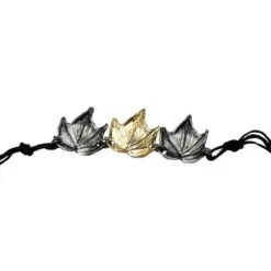 Brass And Silver Maple Bracelet