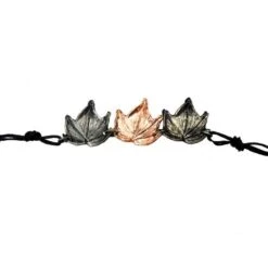 Copper And Silver Maple Leaf Bracelet