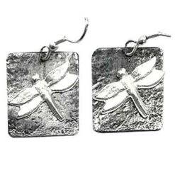 Silver Dragonfly Earrings