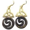 Brass Triquetra Spiral Earrings -Chic Jewelry Store AJ 0324