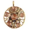 Mixed Metal Spiral Pendant -Chic Jewelry Store AJ 0374