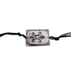 Copper With Silver Fleur De Lis Bracelet