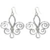 Silver Fleur De Lis Artisan Earrings 1 Silver Fleur De Lis Artisan Earrings -Chic Jewelry Store AJ 0589