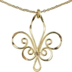 Gold Fleur De Lis Artisan Necklace