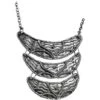 Antique Silver Three Tier Necklace 2 Antique Silver Three Tier Necklace -Chic Jewelry Store AJ 0645