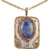 Mixed Metal Lapis Necklace 2 Mixed Metal Lapis Necklace -Chic Jewelry Store AJ 0656 1