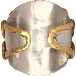 Mixed Metal Lapis Cuff Ring -Chic Jewelry Store AJ 0657 4