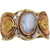 Mixed Metal Moonstone Cuff Bracelet -Chic Jewelry Store AJ 0667