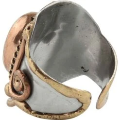 Mixed Metal Moonstone Cuff Ring -Chic Jewelry Store AJ 0670 3