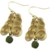 Golden Swirls Norse Bead Earrings -Chic Jewelry Store AJ 0701