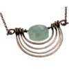 Green Aventurine Antique Brass Necklace -Chic Jewelry Store AJ 0715