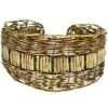 Woven Brass Cuff Bracelet 2 Woven Brass Cuff Bracelet -Chic Jewelry Store AJ 0718