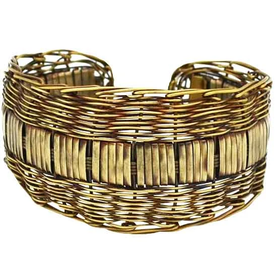 Woven Brass Cuff Bracelet 3 Woven Brass Cuff Bracelet
