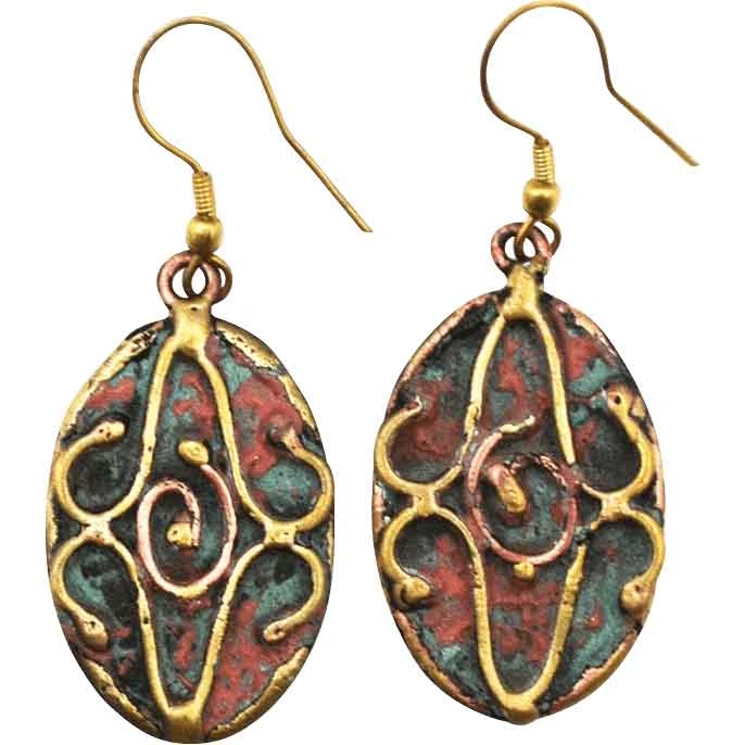 Hypatia Medieval Patina Hook Earrings 3 Hypatia Medieval Patina Hook Earrings