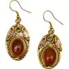 Marguerite Medieval Red Onyx Earrings 1 Marguerite Medieval Red Onyx Earrings -Chic Jewelry Store AJ 0860