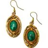 Malachite Ripple Medieval Earrings 2 Malachite Ripple Medieval Earrings -Chic Jewelry Store AJ 0861