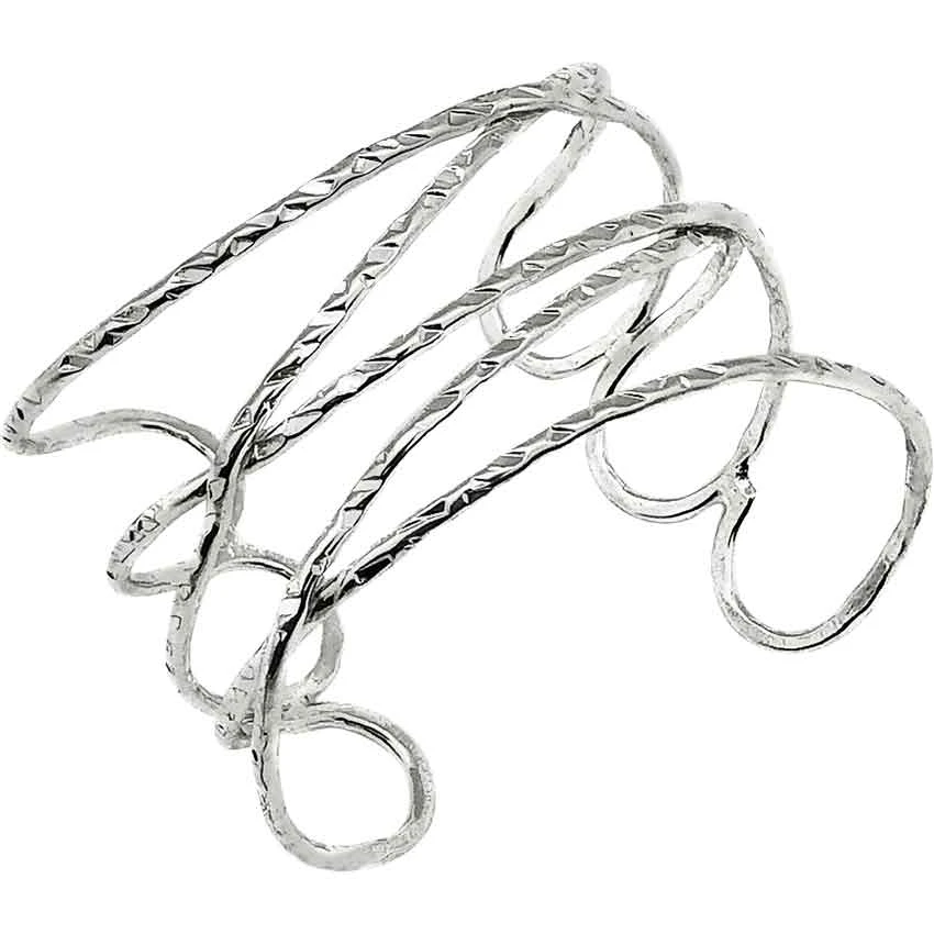 Silver Crossed Loops Medieval Bracelet 3 Silver Crossed Loops Medieval Bracelet