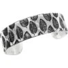 Silver Engraved Leaf Cuff Bracelet -Chic Jewelry Store AJ 0888