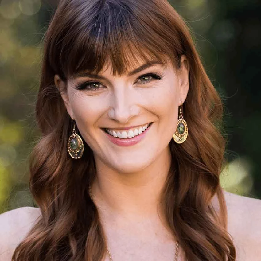 Mixed Metal Moss Agate Earrings 4 Mixed Metal Moss Agate Earrings - Image 2