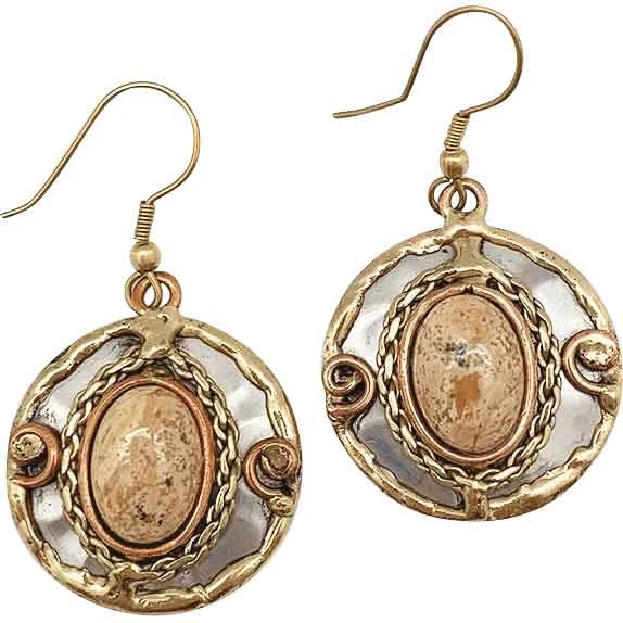 Picture-Jasper Medieval Earrings 3 Picture-Jasper Medieval Earrings