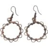Wire Flower Loop Earrings 2 Wire Flower Loop Earrings -Chic Jewelry Store AJ 0906