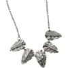 Silver Embossed Leaves Fantasy Necklace -Chic Jewelry Store AJ 0909