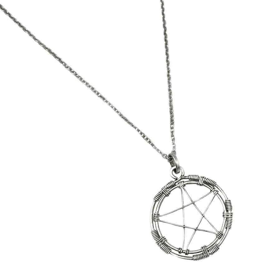 Wiccan Wire Pentacle Necklace 3 Wiccan Wire Pentacle Necklace