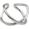 Silver X-Band Medieval Cuff Ring -Chic Jewelry Store AJ 0934