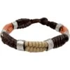 Orange And Brown Braided Viking Bracelet -Chic Jewelry Store AJ 0948