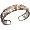 Faceted Quartz Medieval Cuff Bracelet -Chic Jewelry Store AJ 0961