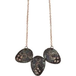 Patina Filigree And Wave Medieval Necklace