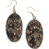 Patina Spiral Leaf Fantasy Earrings -Chic Jewelry Store AJ 0978