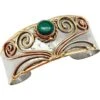 Malachite Medieval Narrow Cuff Bracelet -Chic Jewelry Store AJ 1034