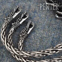Small Dragon Head Viking Bracelet – Pewter -Chic Jewelry Store AS ABLET0013 3