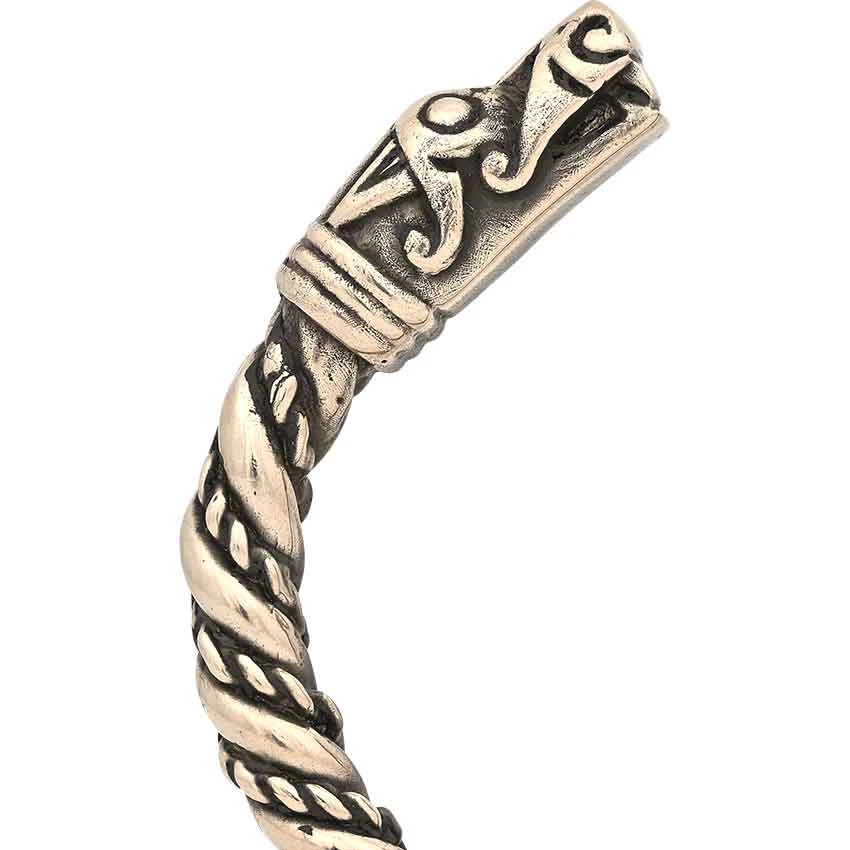 Large Dragon Head Viking Bracelet – Bronze 5 Large Dragon Head Viking Bracelet – Bronze - Image 3